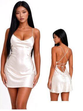 XS White Fox Off White Call Me When You Want Mini Dress NWT
